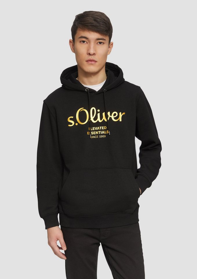 s.Oliver Sweatshirt Hoodie mit Gold- oder Silber-Print Artwork von s.Oliver