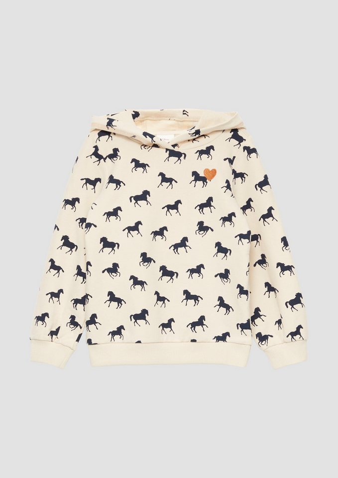 s.Oliver Sweatshirt Kapuzen-Sweatshirt mit All-over-Print s.Oliver Sweatshirt Kapuzen-Sweatshirt mit All-over-Print von s.Oliver