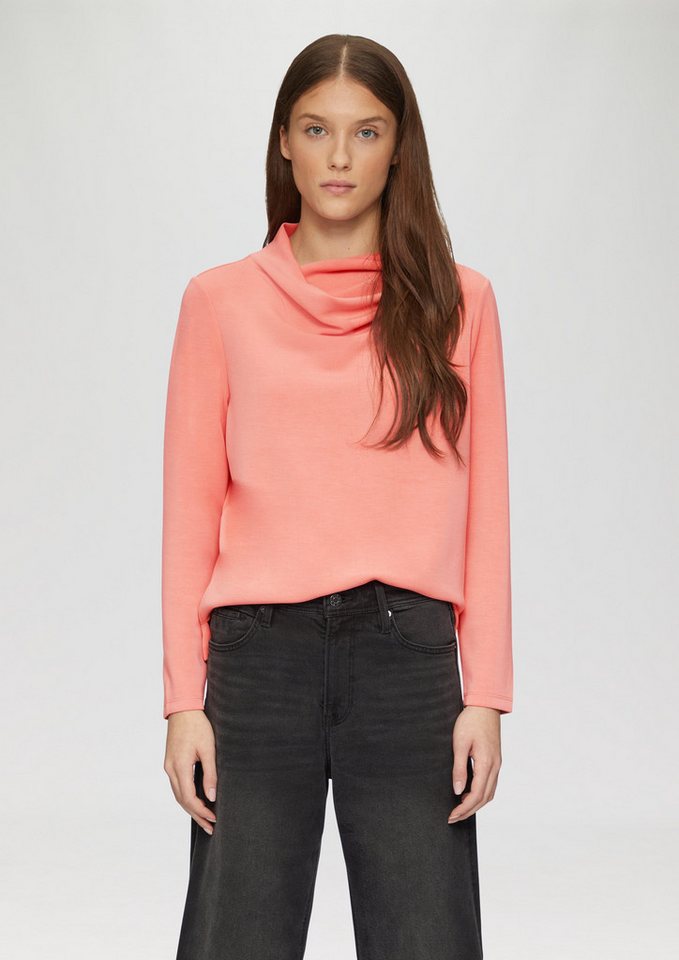 s.Oliver Sweatshirt Scuba-Sweatshirt mit Wasserfallkragen von s.Oliver