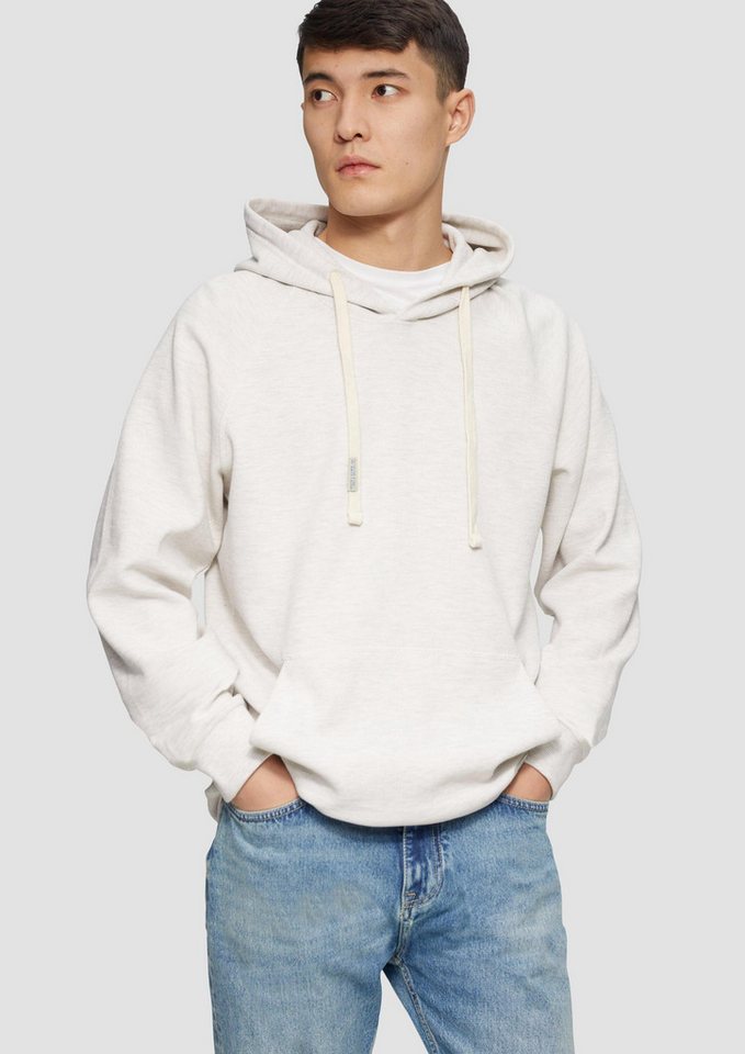 s.Oliver Sweatshirt Sweatshirt Hoodie aus Baumwolle mit Logo-Patch und Struktur von s.Oliver