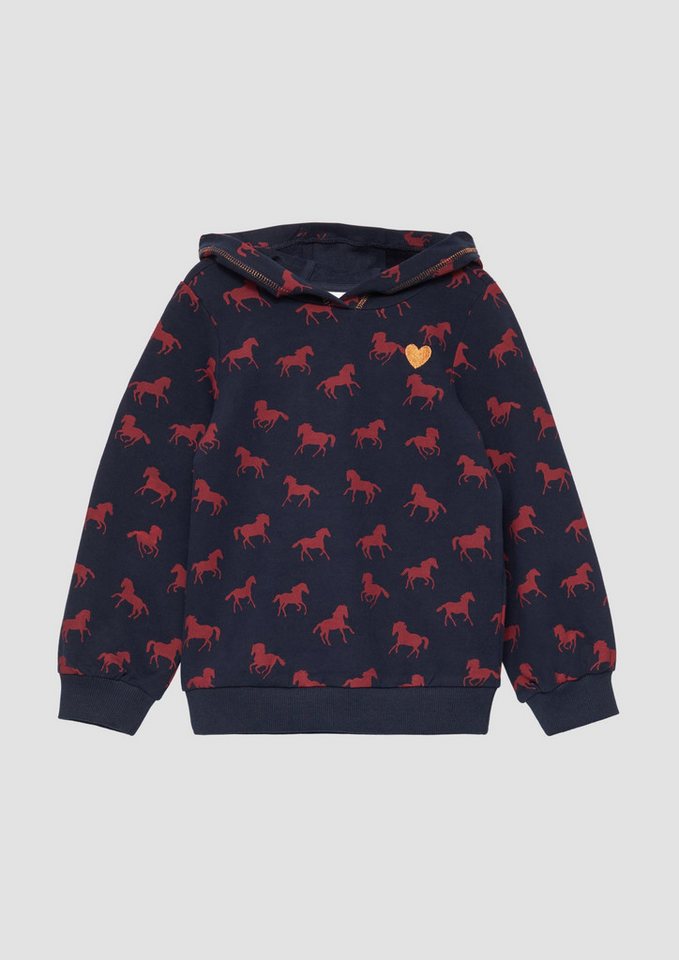 s.Oliver Sweatshirt Sweatshirt Kapuzen-Sweatshirt mit All-over-Print von s.Oliver