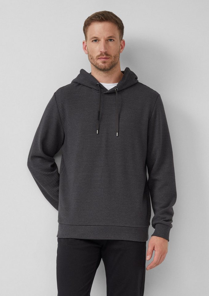 s.Oliver Sweatshirt Sweatshirt Strick-Hoodie mit Label-Patch von s.Oliver