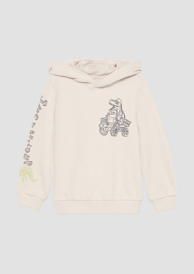 s.Oliver Sweatshirt Sweatshirt Kapuzen-Sweatshirt aus Baumwollmix mit Front- und Ärmelprint von s.Oliver