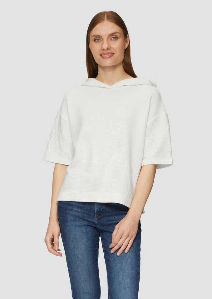 s.Oliver Sweatshirt Sweatshirt Kurzarm-Sweatshirt mit Strukturmuster von s.Oliver