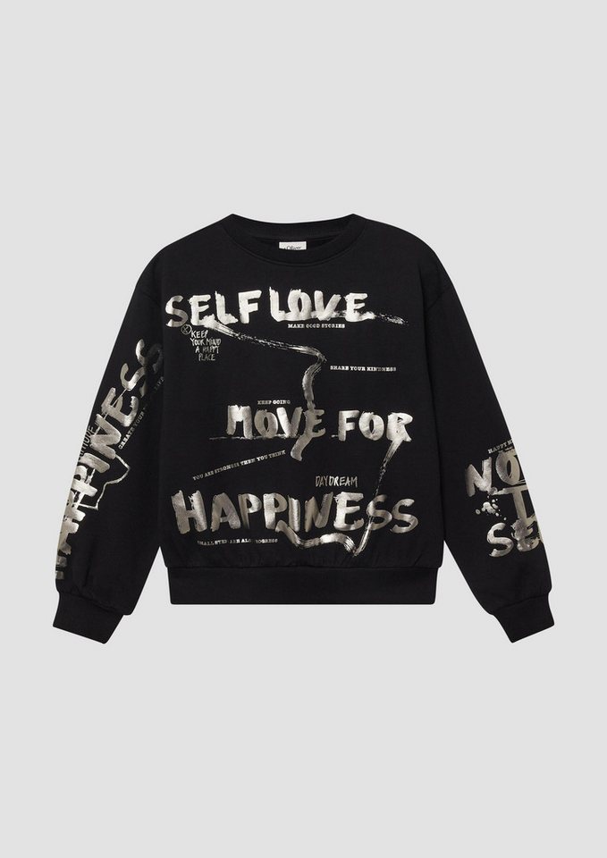 s.Oliver Sweatshirt Sweatshirt Kuscheliges Oversize Sweatshirt mit Folienprint von s.Oliver