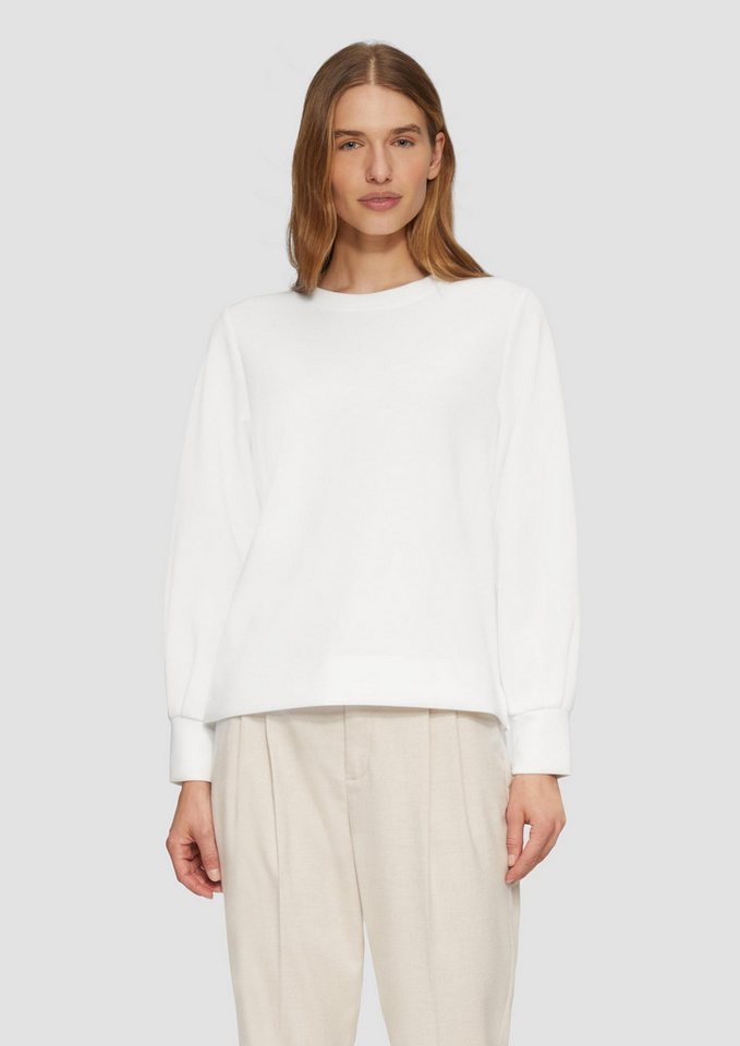 s.Oliver Sweatshirt Sweatshirt Scuba-Sweatshirt mit weiten Ärmeln von s.Oliver