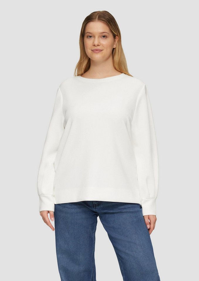 s.Oliver Sweatshirt Sweatshirt Scuba-Sweatshirt mit weiten Ärmeln von s.Oliver