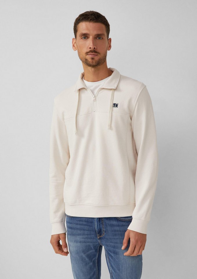 s.Oliver Sweatshirt Sweatshirt Sweatshirt mit Eingrifftaschen und Label-Patch von s.Oliver