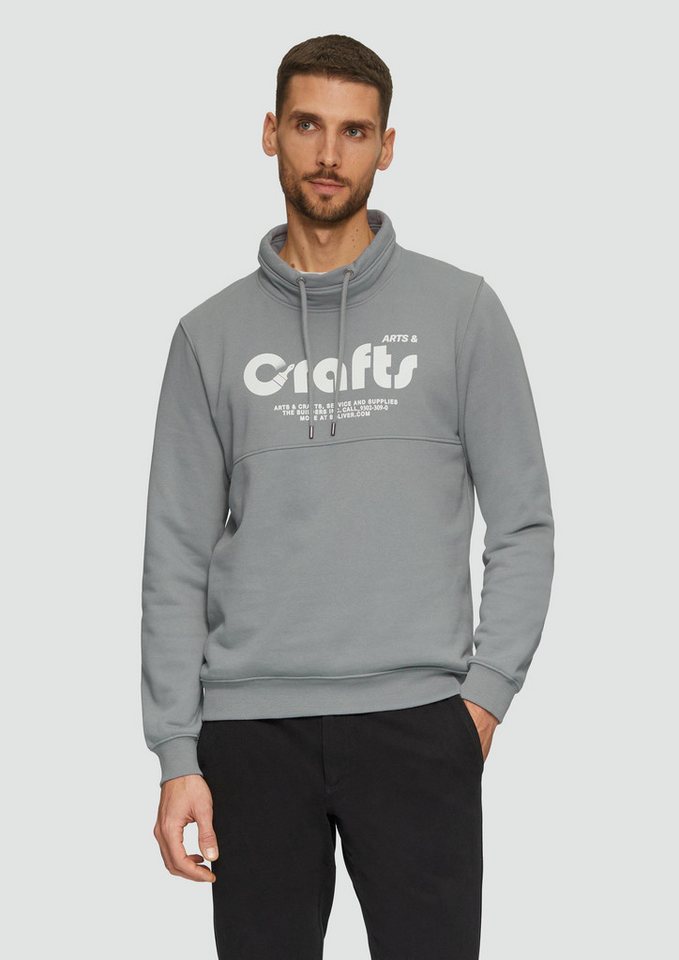 s.Oliver Sweatshirt Sweatshirt Sweatshirt mit Frontprint und Snood-Kragen von s.Oliver