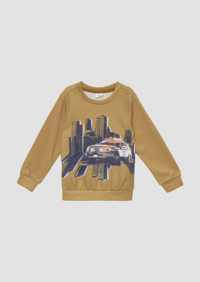 s.Oliver Sweatshirt Sweatshirt Sweatshirt mit Print und Rippbündchen von s.Oliver