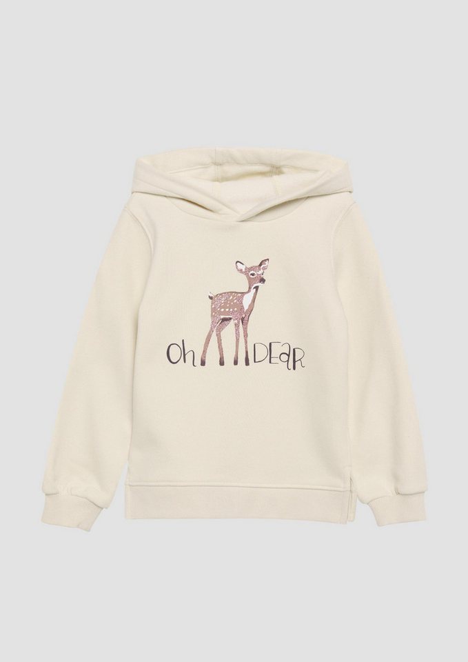 s.Oliver Sweatshirt Sweatshirt Wärmendes Kapuzen-Sweatshirt mit Glitzerprint von s.Oliver