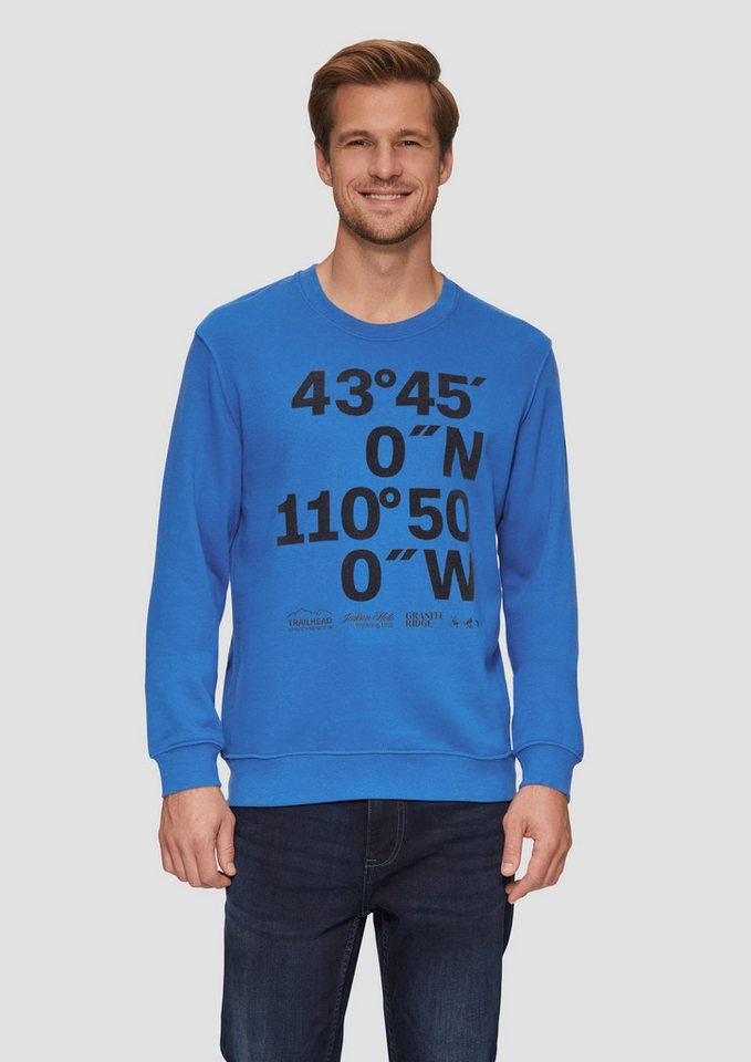 s.Oliver Sweatshirt Sweatshirt mit Flock-Print Applikation von s.Oliver