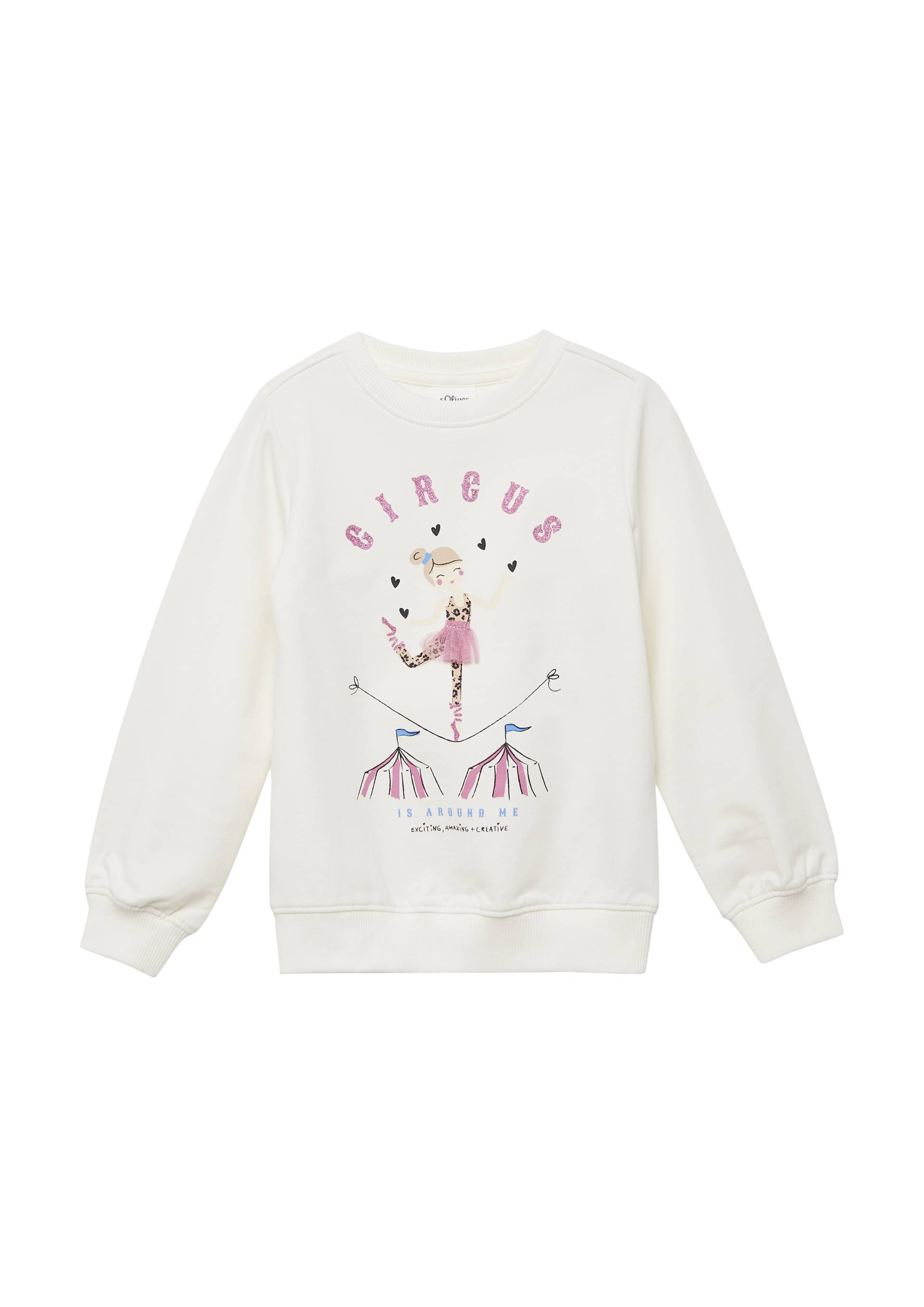 s.Oliver - Sweatshirt aus Baumwollmix mit Glitzerprint und Applikation, Kinder, creme s.Oliver - Sweatshirt aus Baumwollmix mit Glitzerprint und Applikation, Kinder, creme von s.Oliver