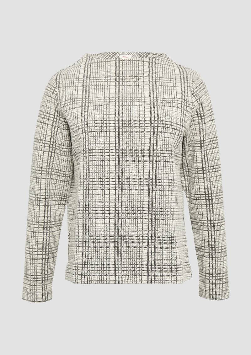 s.Oliver - Gemustertes Sweatshirt mit Turtleneck, Damen, creme von s.Oliver