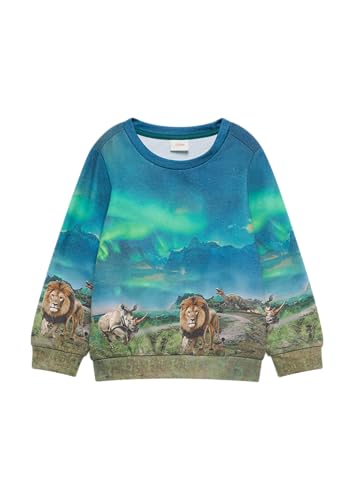 s.Oliver Sweatshirt mit All-Over-Print neon 116/122 von s.Oliver