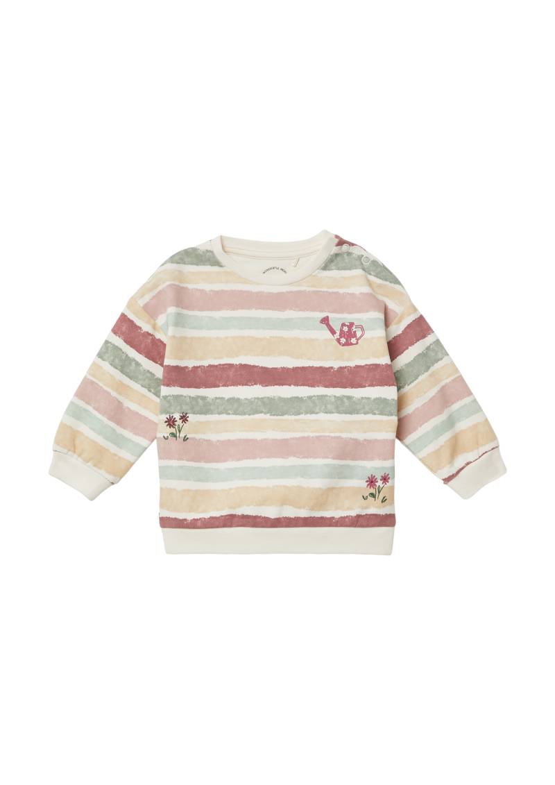 s.Oliver - Sweatshirt mit All-over-Print, Babys, creme|mehrfarbig von s.Oliver