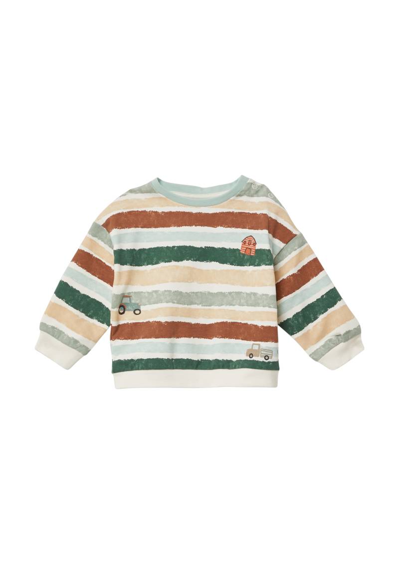 s.Oliver - Sweatshirt mit All-over-Print, Babys, creme|mehrfarbig von s.Oliver