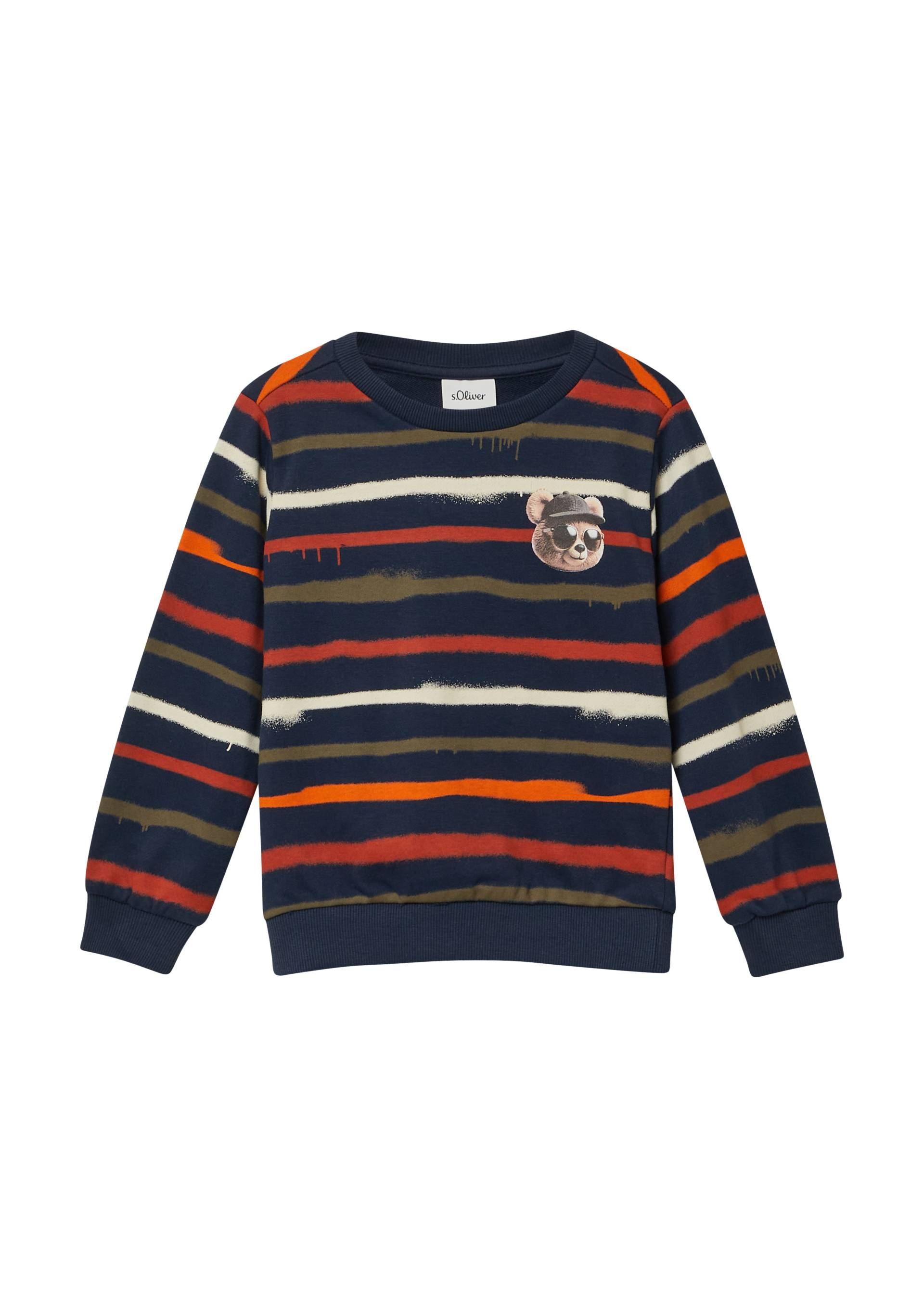 s.Oliver - Sweatshirt mit All-over-Print und kleinem Fotoprint, Kinder, blau|mehrfarbig s.Oliver - Sweatshirt mit All-over-Print und kleinem Fotoprint, Kinder, blau|mehrfarbig von s.Oliver