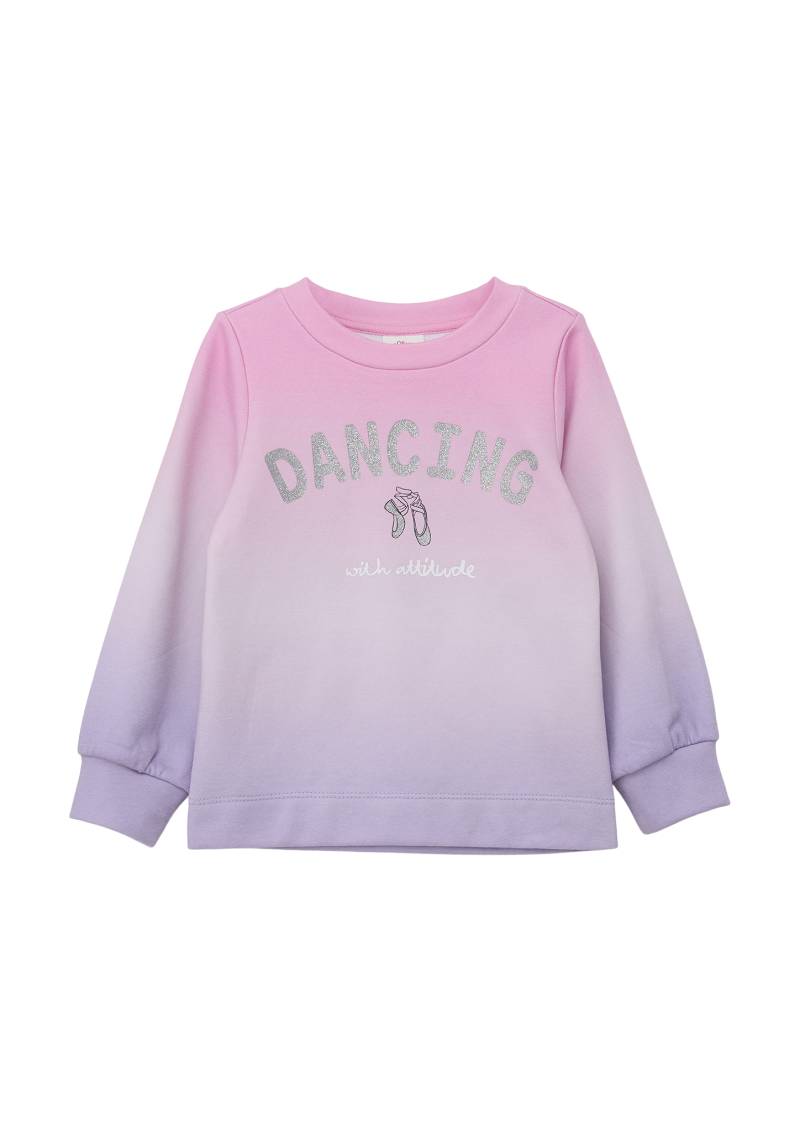 s.Oliver - Sweatshirt mit Farbverlauf und Glitzerprint, Kinder, creme|weiß s.Oliver - Sweatshirt mit Farbverlauf und Glitzerprint, Kinder, creme|weiß von s.Oliver