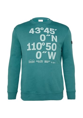 s.Oliver Sweatshirt mit Flock-Print Petrol 4XL von s.Oliver
