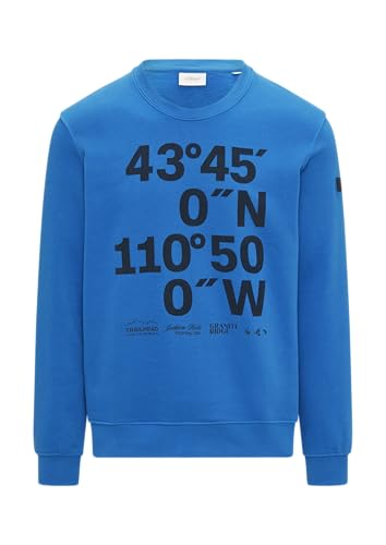 s.Oliver Sweatshirt mit Flock-Print Royalblau M von s.Oliver