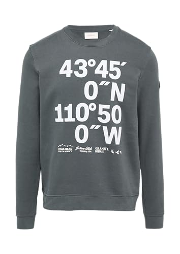 s.Oliver Sweatshirt mit Flock-Print schiefergrau XXL von s.Oliver