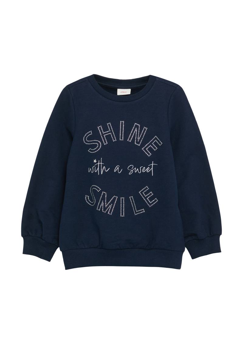 s.Oliver - Wärmendes Sweatshirt mit Schmucksteinen, Kinder, blau von s.Oliver