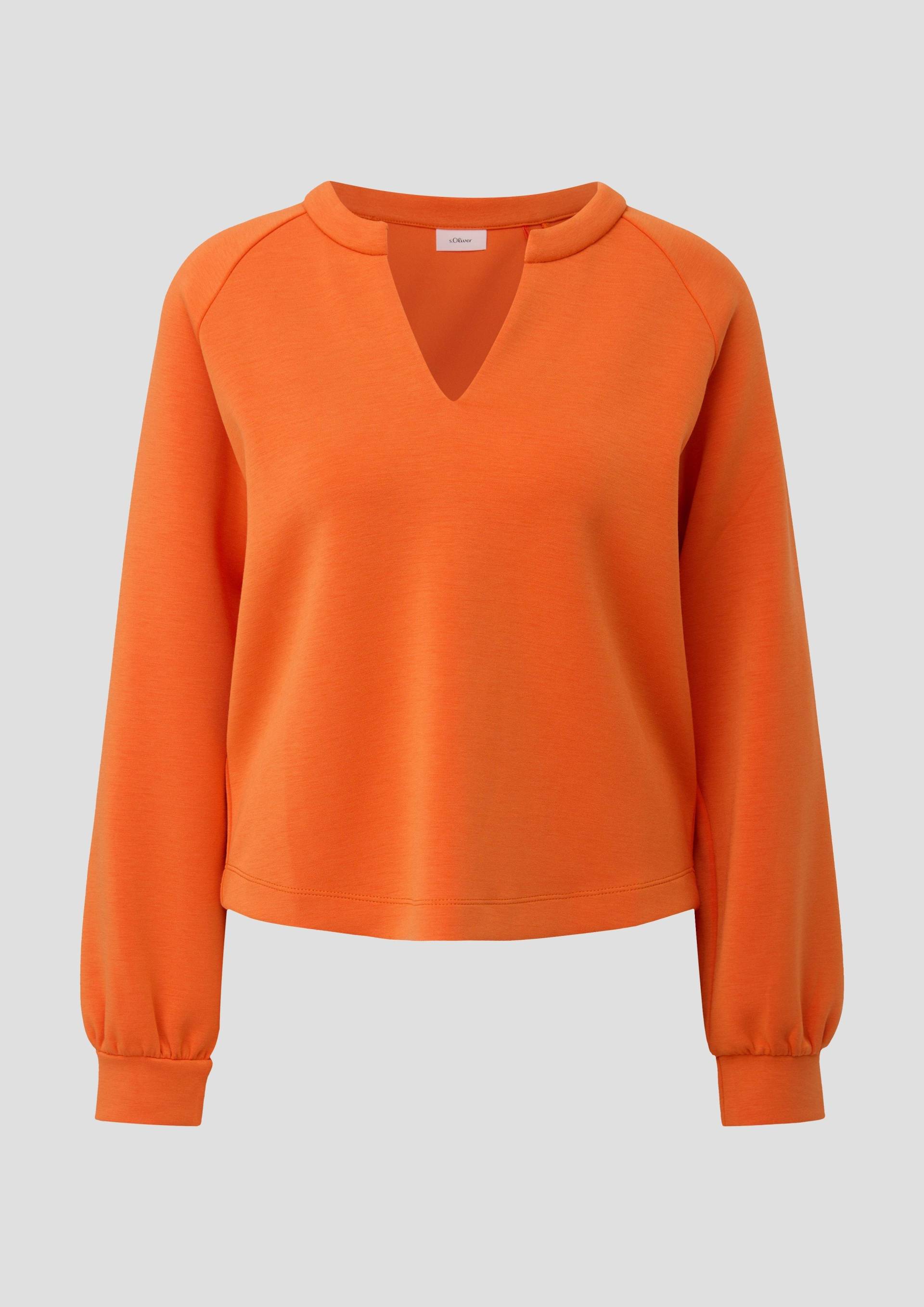 s.Oliver - Sweatshirt mit Tunikaausschnitt, Damen, Orange von s.Oliver