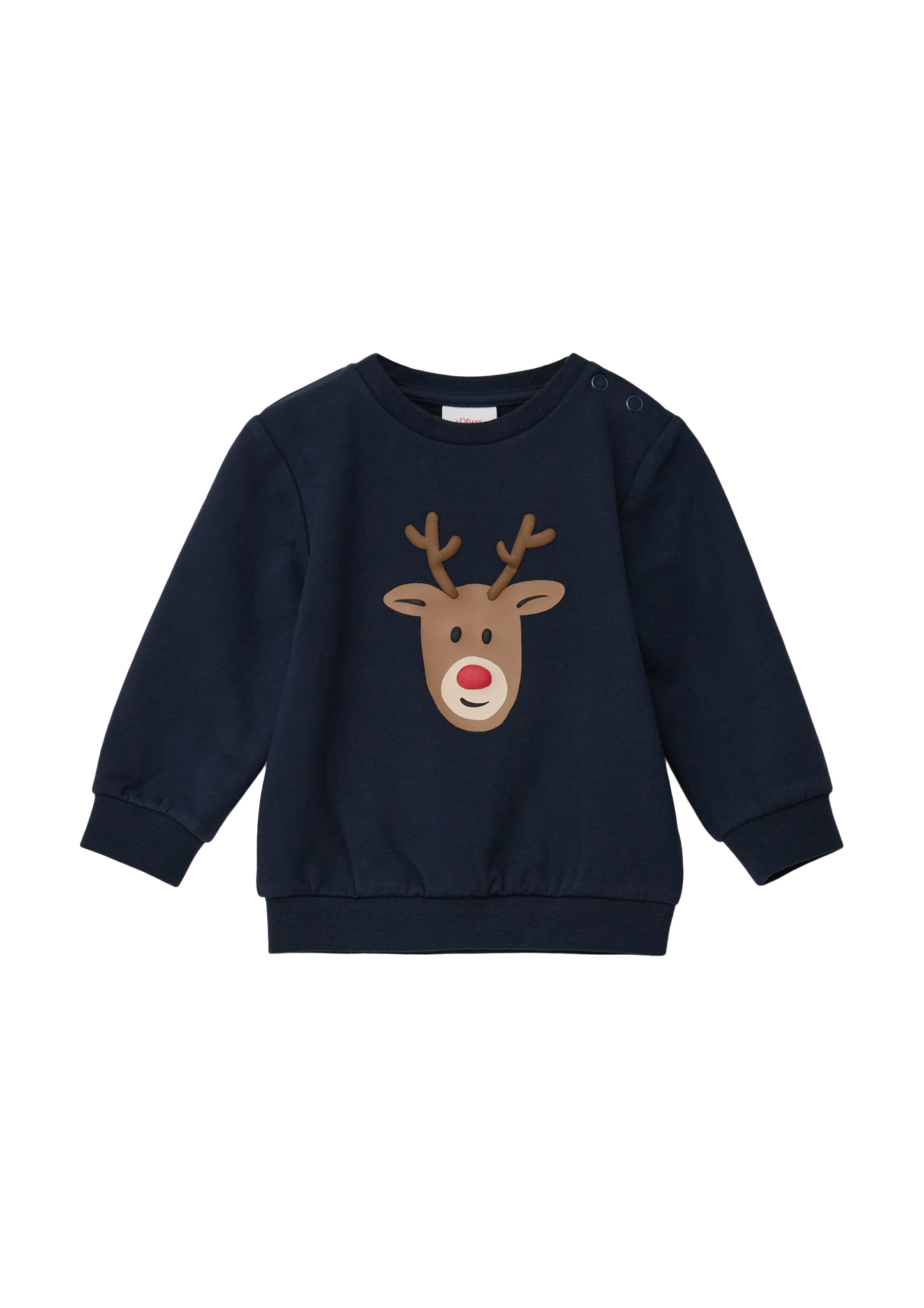 s.Oliver - Sweatshirt mit gummiertem Print, Babys, blau von s.Oliver