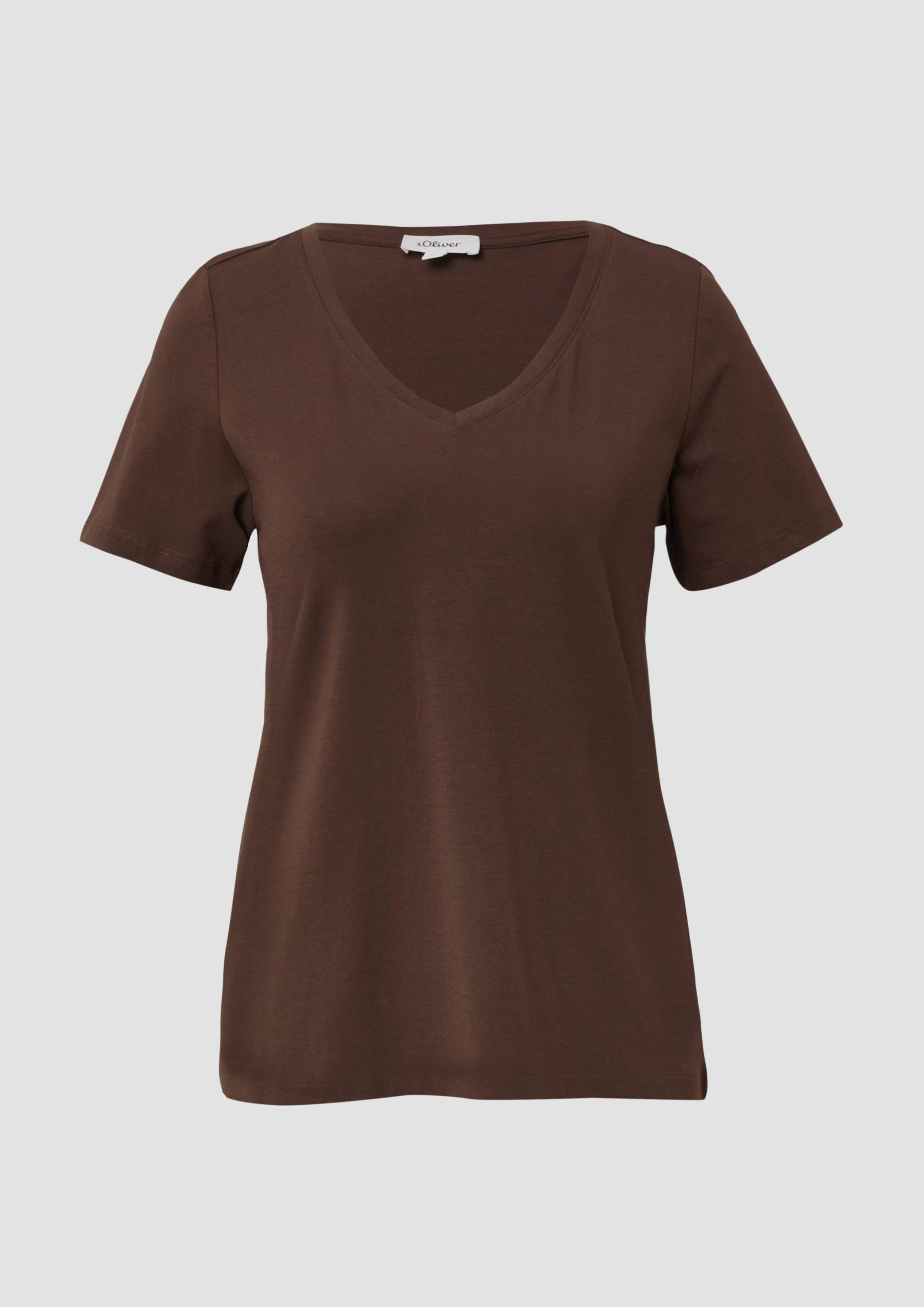 s.Oliver - T-Shirt, Damen, braun von s.Oliver