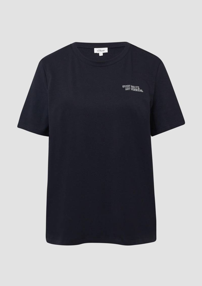 s.Oliver - Baumwollshirt mit Front- und Backprint | Volksfest, Damen, schwarz|weiß s.Oliver - Baumwollshirt mit Front- und Backprint | Volksfest, Damen, schwarz|weiß von s.Oliver