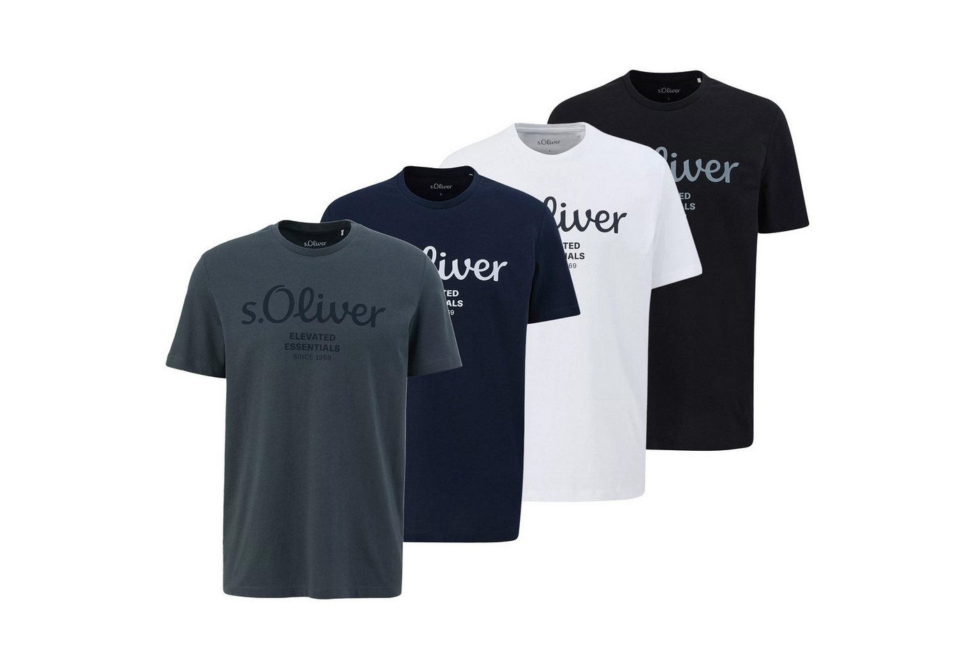 s.Oliver T-Shirt Herren T-Shirt 4er Pack Baumwolle Logo T-Shirt (Packung, 4er Pack) s.Oliver T-Shirt Herren T-Shirt 4er Pack Baumwolle Logo T-Shirt (Packung, 4er Pack) von s.Oliver
