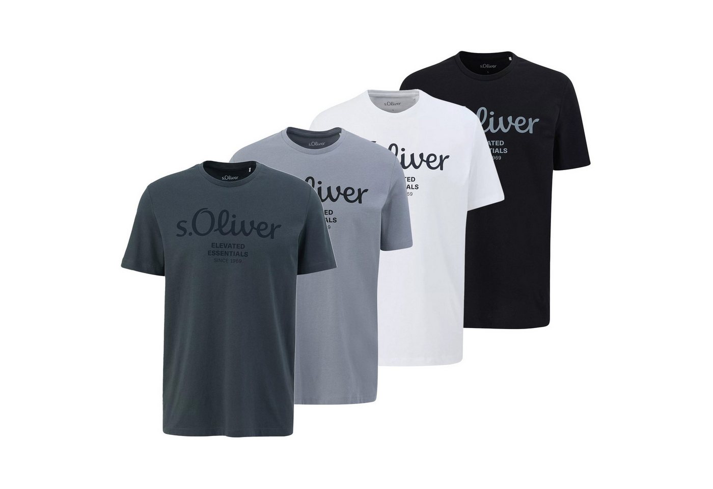 s.Oliver T-Shirt Herren T-Shirt 4er Pack Baumwolle Logo T-Shirt (Packung, 4er Pack) s.Oliver T-Shirt Herren T-Shirt 4er Pack Baumwolle Logo T-Shirt (Packung, 4er Pack) von s.Oliver