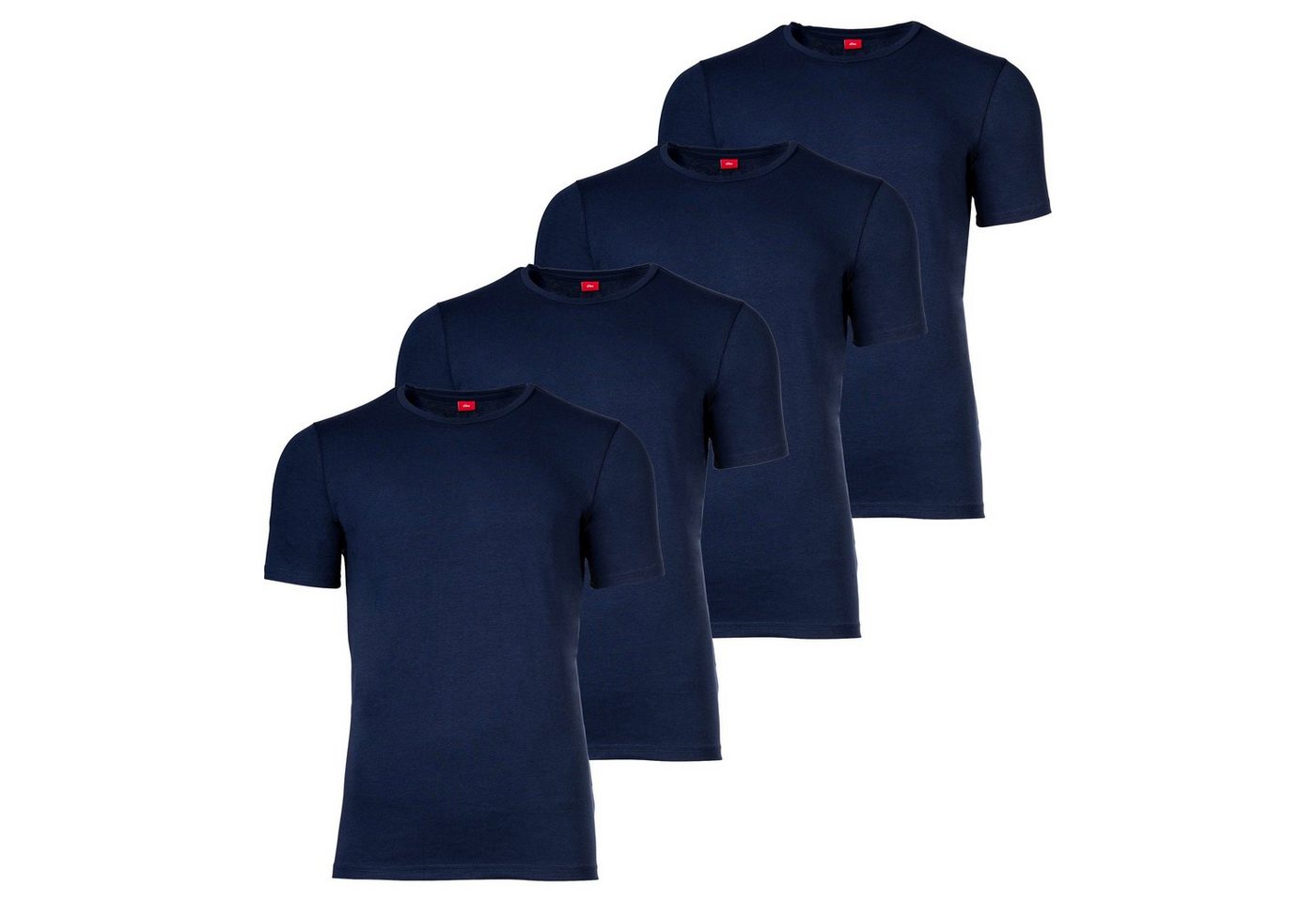 s.Oliver T-Shirt Herren T-Shirt, 4er Pack - Basic, Rundhals von s.Oliver