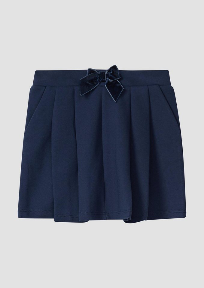 s.Oliver Minirock Rock Interlockjersey-Faltenrock mit Zier-Schleife und Innenhose von s.Oliver