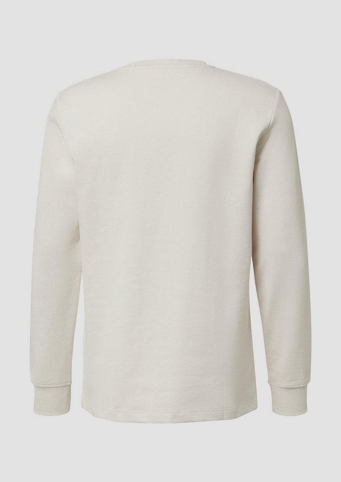 s.Oliver T-Shirt T-Shirt Geripptes Henley-Shirt mit Label-Patch (1-tlg) von s.Oliver