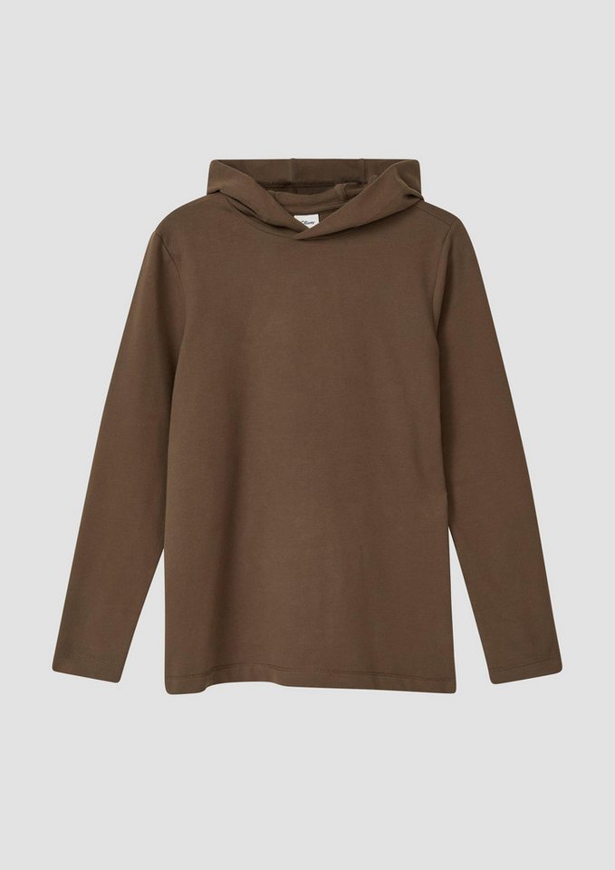 s.Oliver T-Shirt T-Shirt Light Felpa Logsleeve mit Kapuze und Rückenprint von s.Oliver