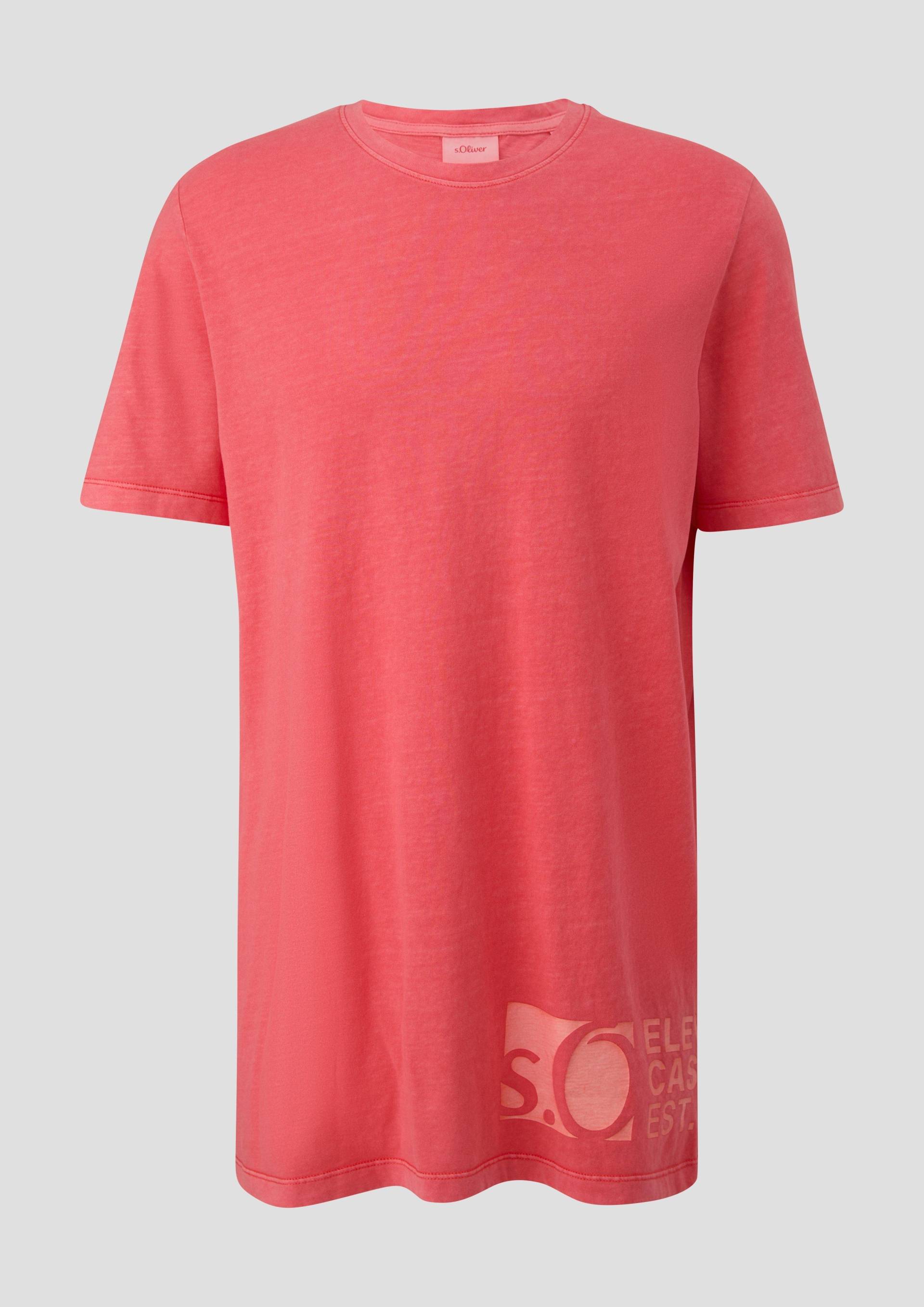 s.Oliver - T-Shirt mit Logo-Patch, Herren, rot von s.Oliver