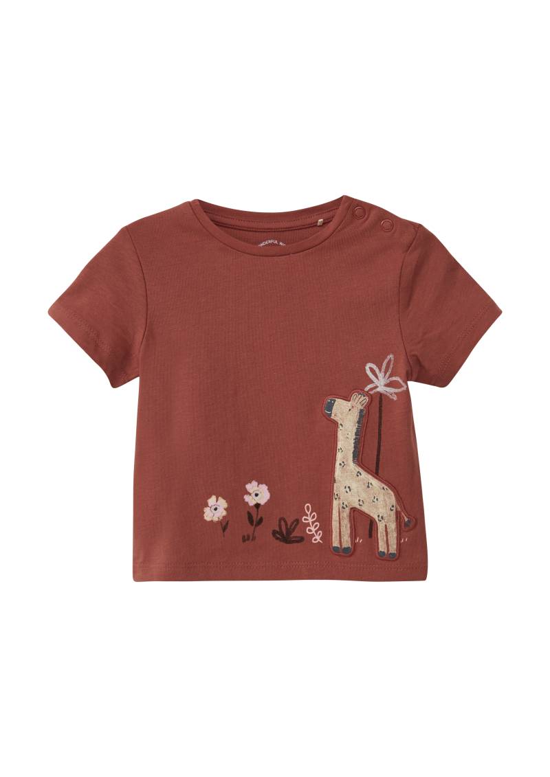 s.Oliver - T-Shirt aus Baumwolle mit Artwork, Babys, rot von s.Oliver