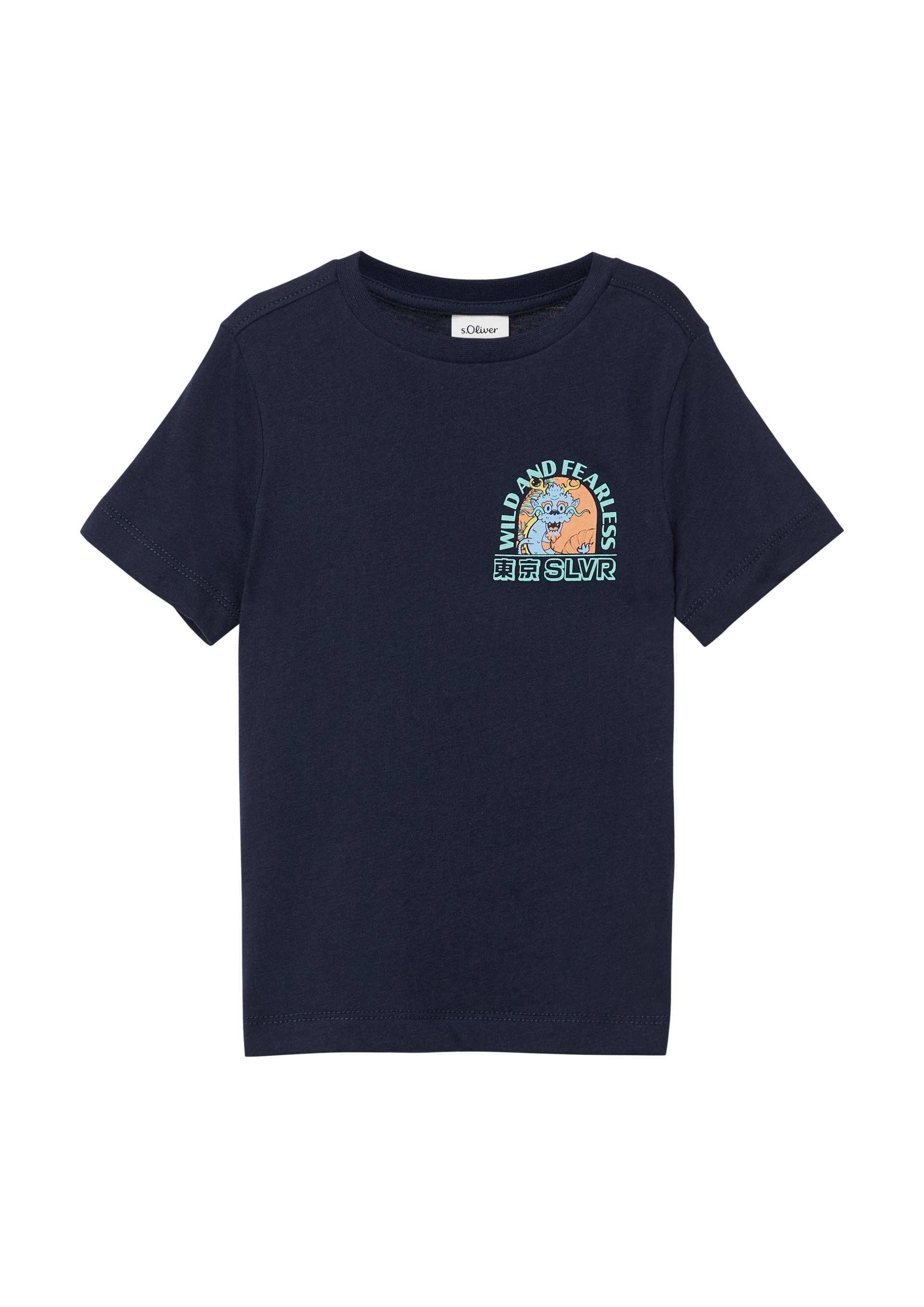 s.Oliver - T-Shirt aus Baumwolle mit Frontprint, Kinder, blau von s.Oliver