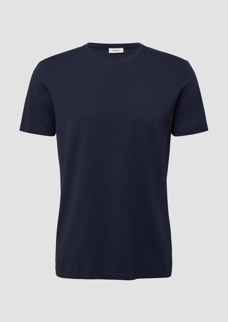 s.Oliver - T-Shirt aus Baumwollstretch, Herren, blau von s.Oliver