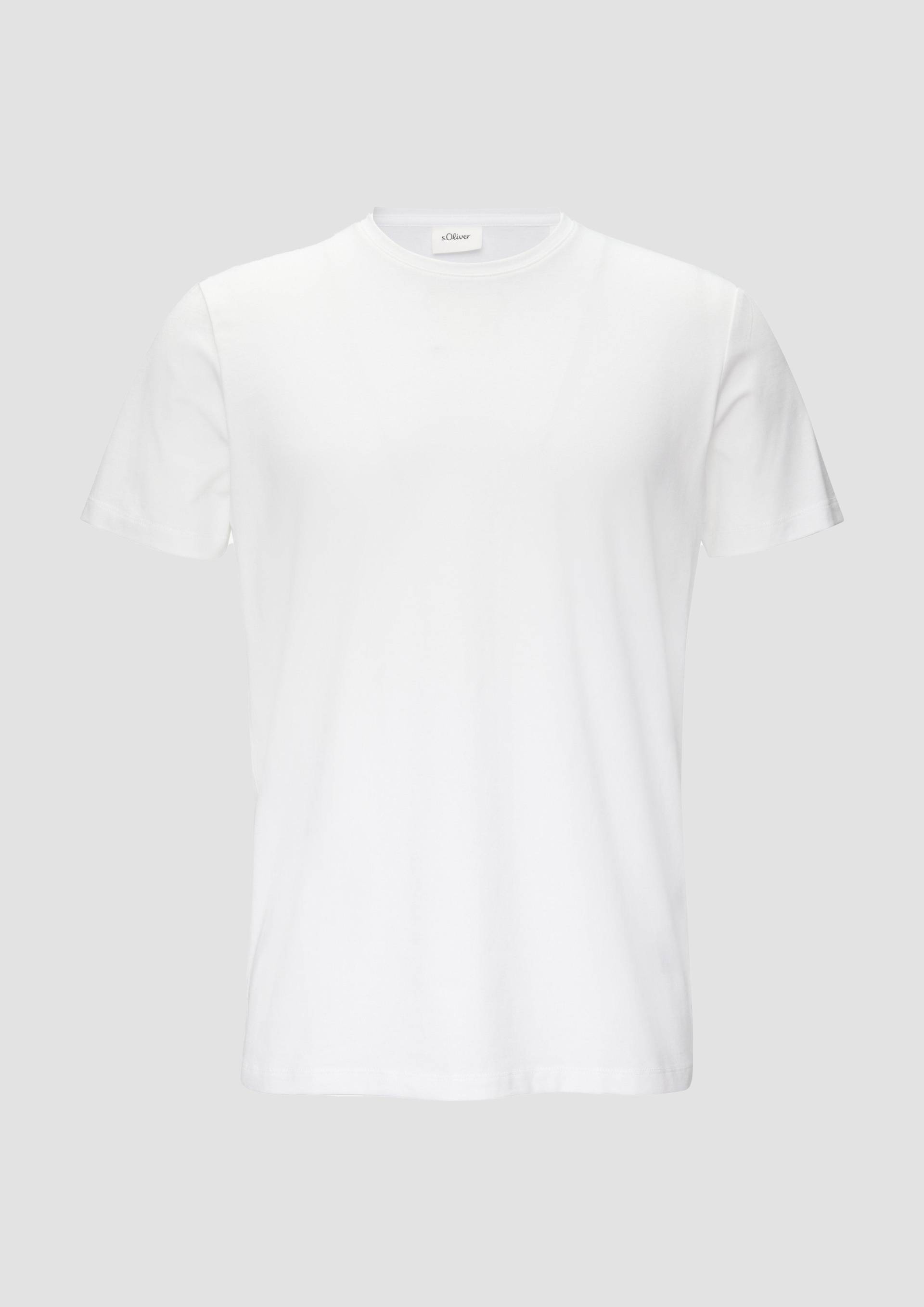 s.Oliver - T-Shirt aus Baumwollstretch, Herren, weiß von s.Oliver