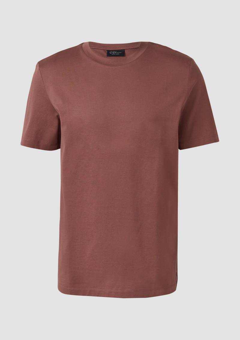 s.Oliver - T-Shirt aus Edeljersey mit Crew Neck, Herren, rot von s.Oliver