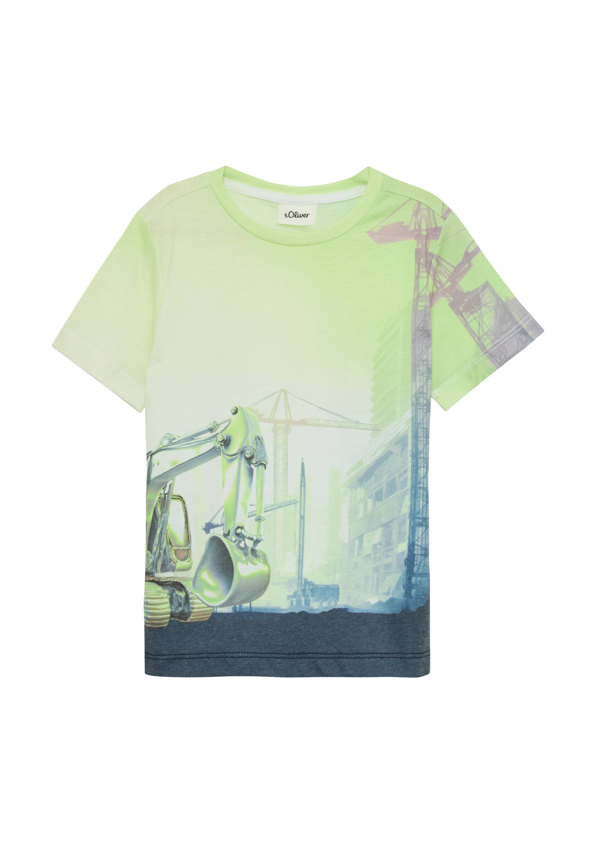 s.Oliver - T-Shirt aus Jersey mit All-over-Print, Kinder, grün|mehrfarbig von s.Oliver
