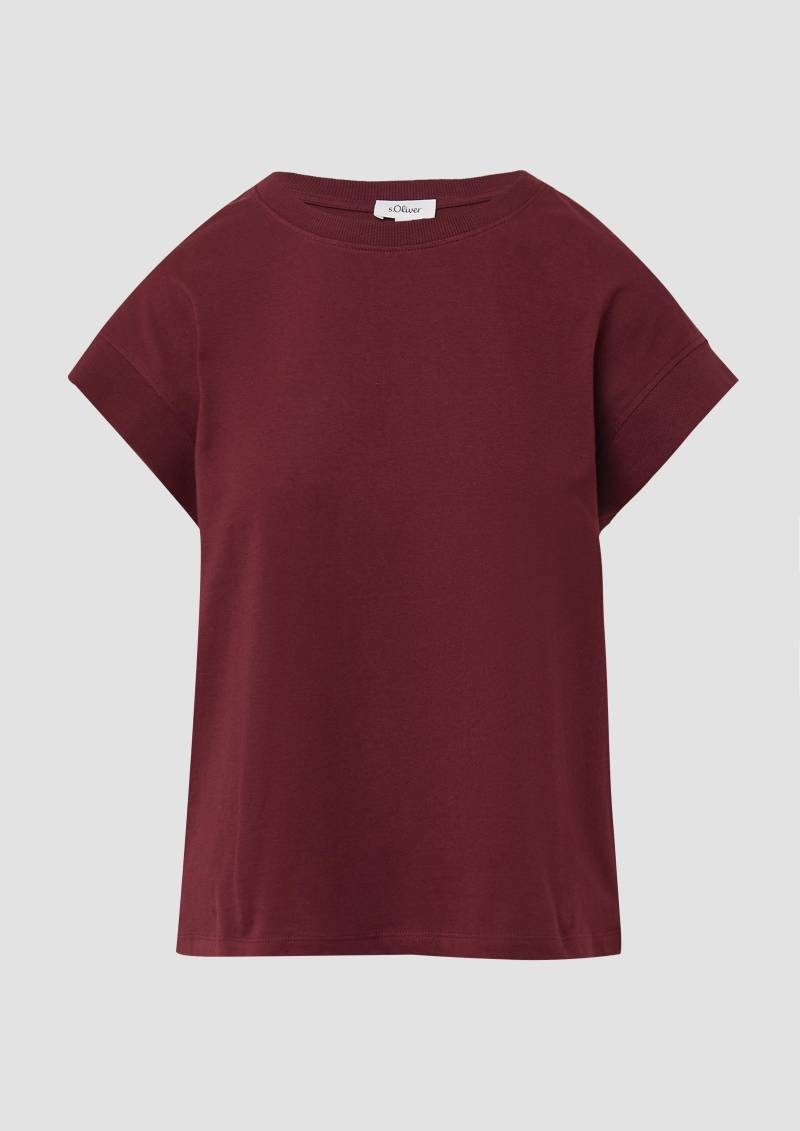 s.Oliver - T-Shirt im Relaxed Fit mit überschnittenen Schultern, Damen, rot von s.Oliver