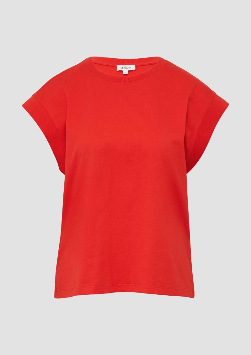 s.Oliver - T-Shirt im Relaxed Fit mit überschnittenen Schultern, Damen, rot von s.Oliver