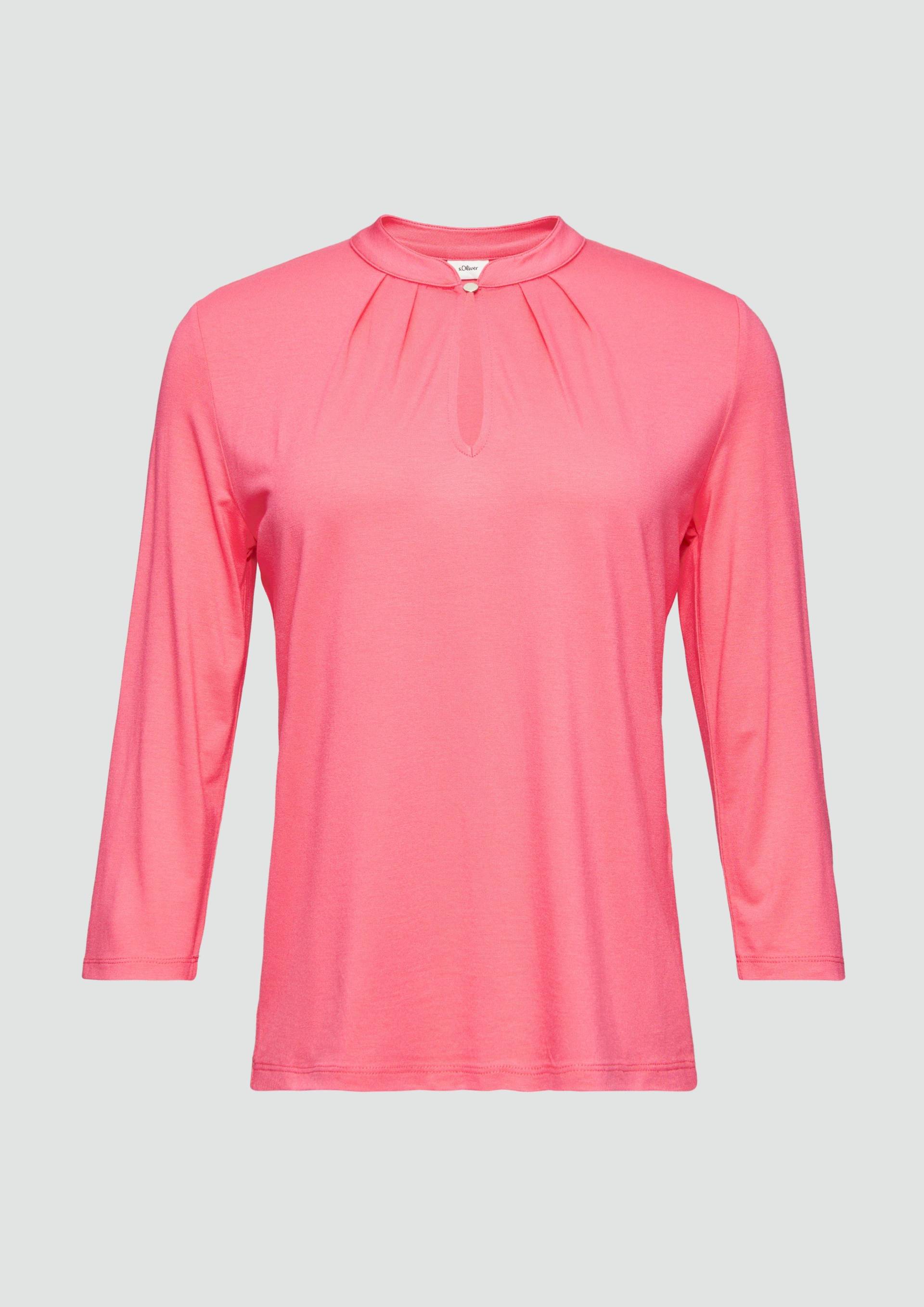 s.Oliver - T-Shirt mit 3/4-Arm aus Viskosemix, Damen, Rosa s.Oliver - T-Shirt mit 3/4-Arm aus Viskosemix, Damen, Rosa von s.Oliver