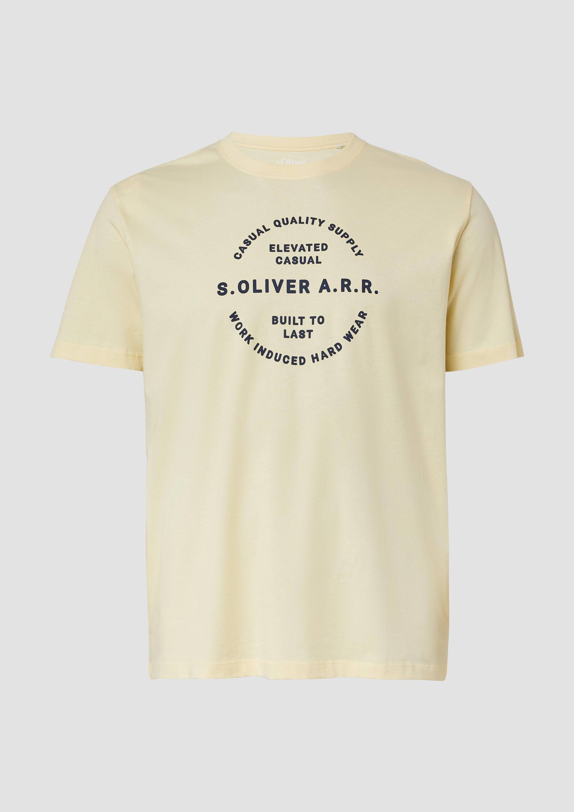 s.Oliver - T-Shirt mit Artwork, Herren, gelb von s.Oliver