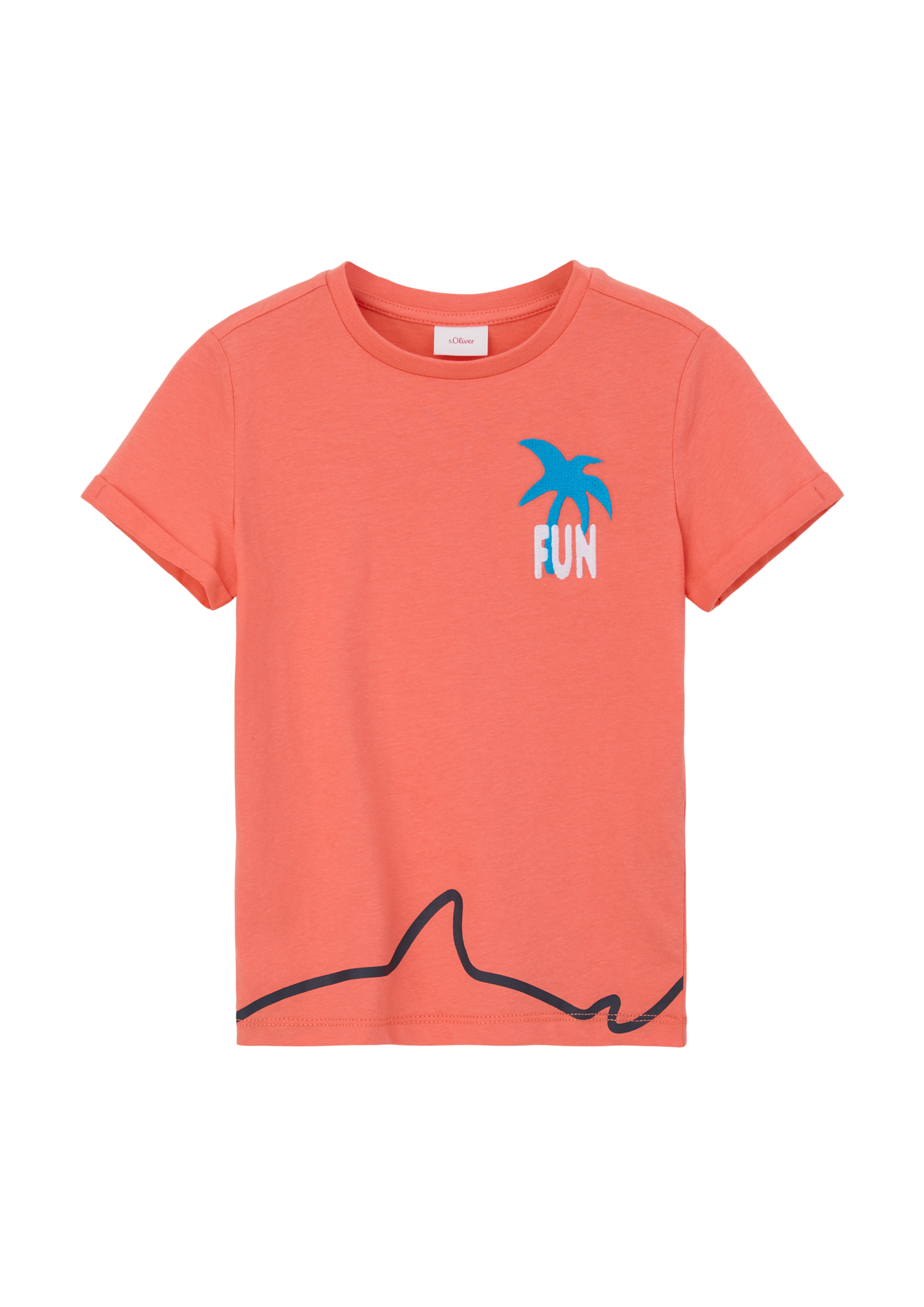 s.Oliver - T-Shirt mit Artwork, Kinder, Orange von s.Oliver