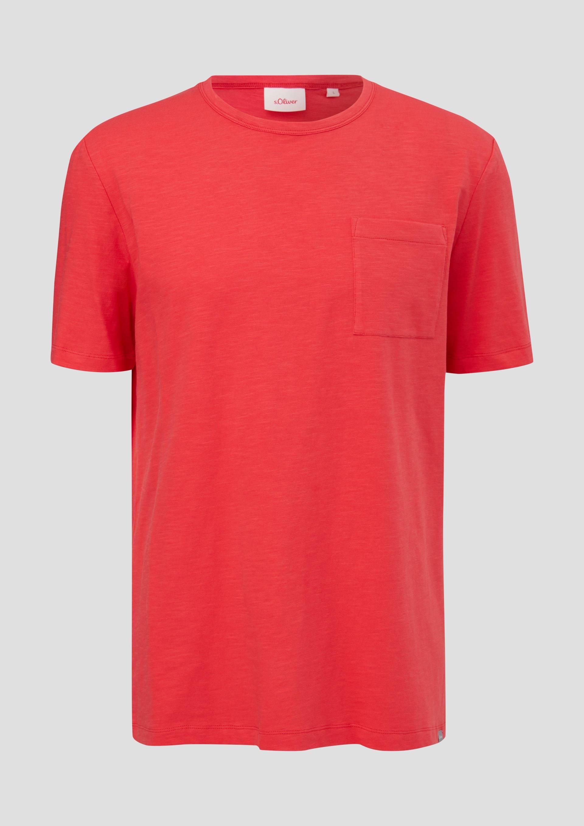 s.Oliver - T-Shirt mit Brusttasche, Herren, rot von s.Oliver
